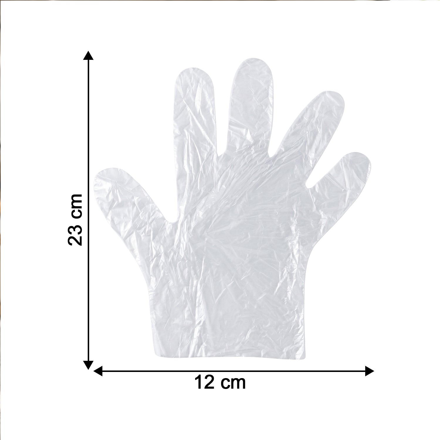 Disposable Clear Plastic Gloves (100  Pc Medium)