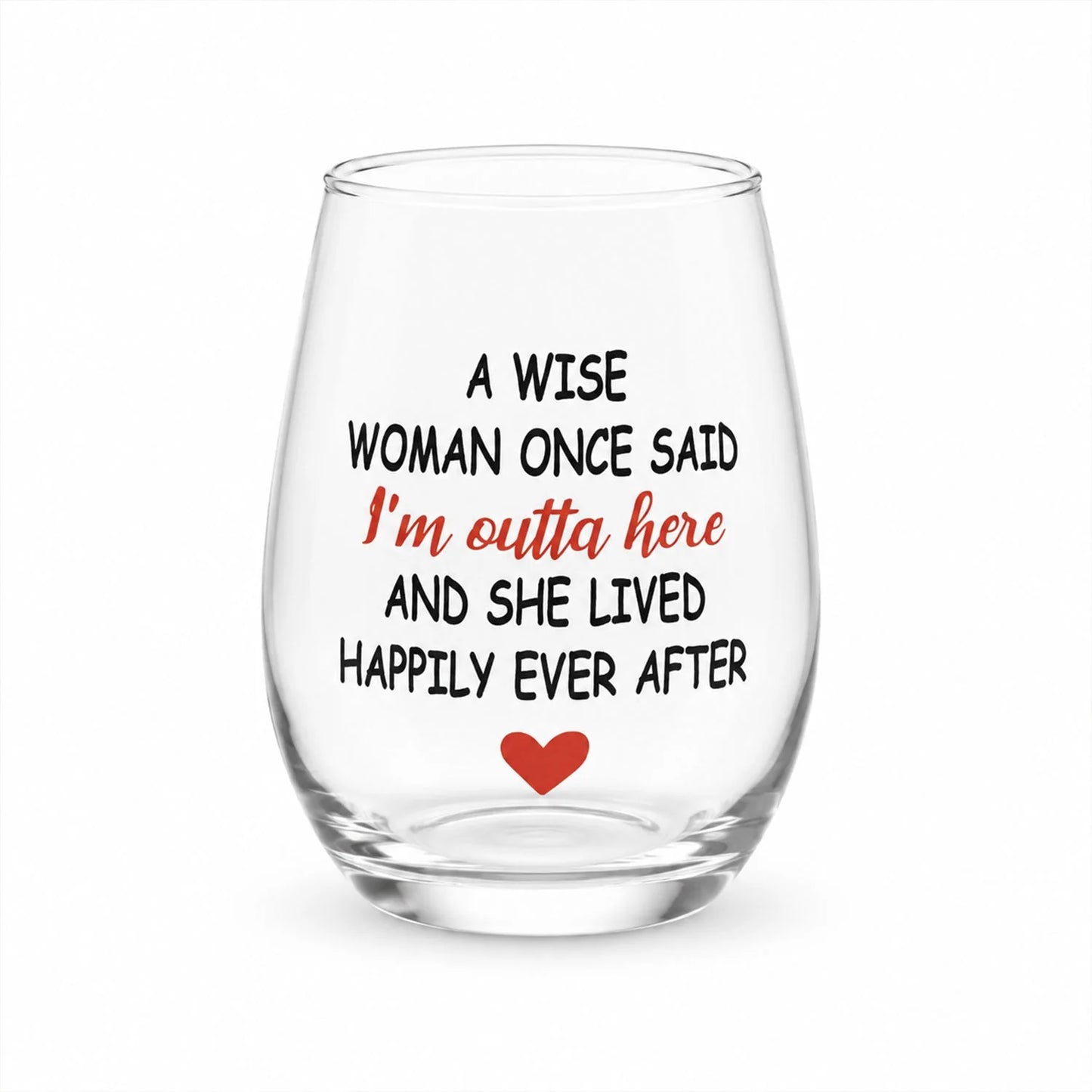 Printed Quote Drinking Glass Tumbler For Wine And Everyday Beverages (1 Pc)