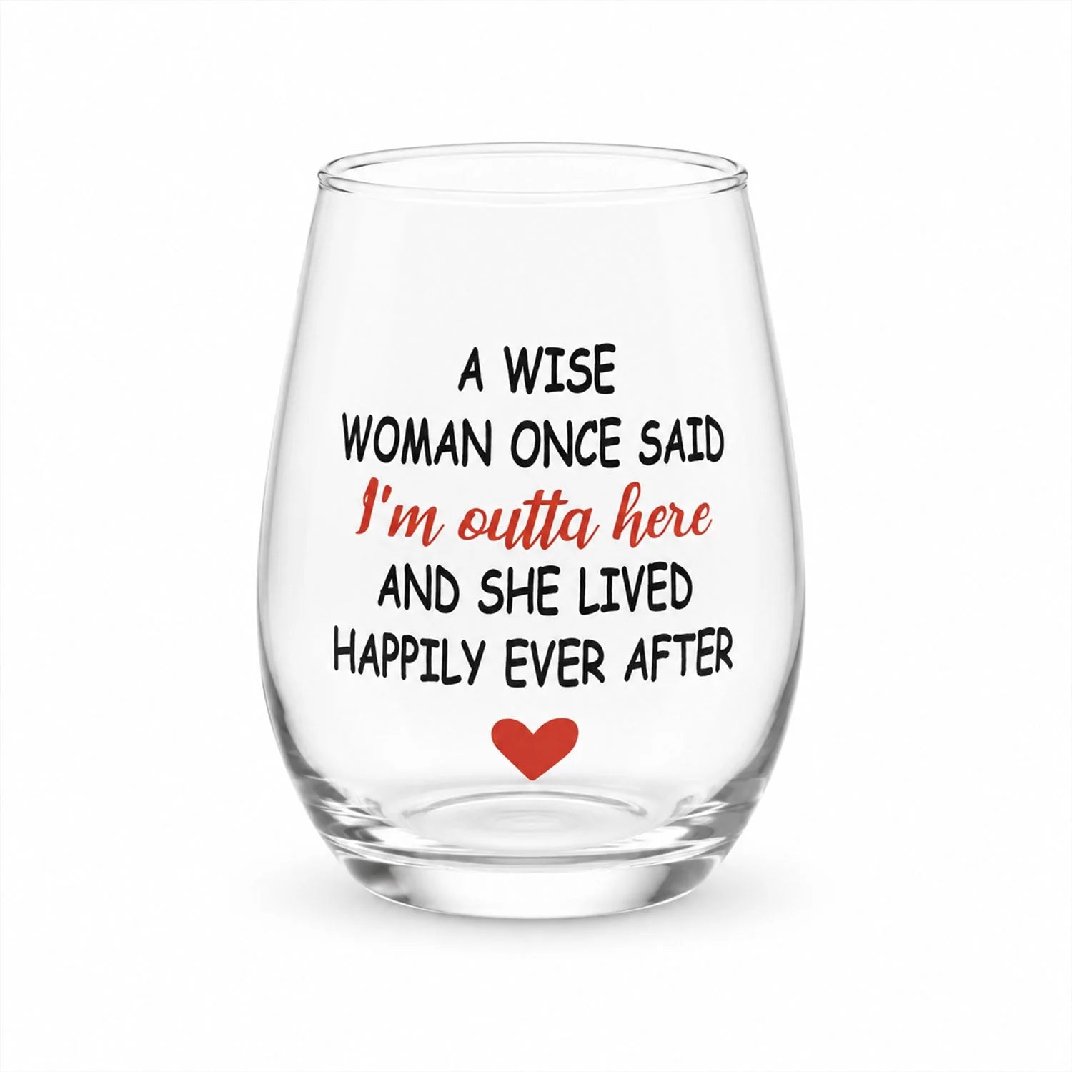Printed Quote Drinking Glass Tumbler For Wine And Everyday Beverages (1 Pc)