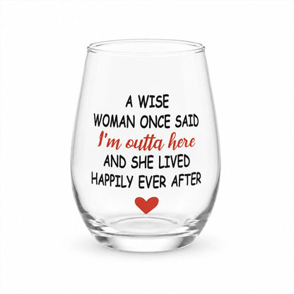 Printed Quote Drinking Glass Tumbler For Wine And Everyday Beverages (1 Pc)