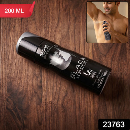 Sagar Just Black London Perfume Body Spray Deodorant For Men (200 Ml)
