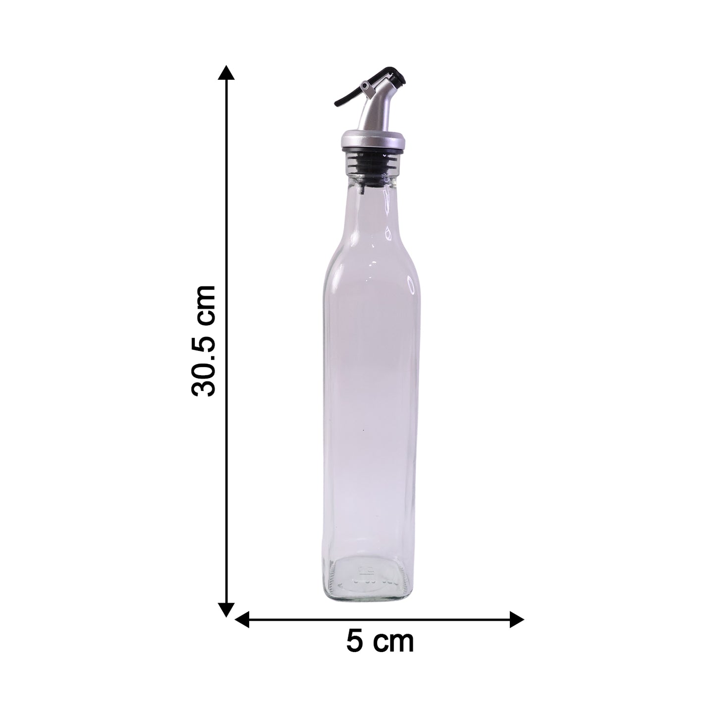 Glass Oil Dispenser Bottle Transparent Leak Proof Olive Oil Vinegar (2 Pc Set)