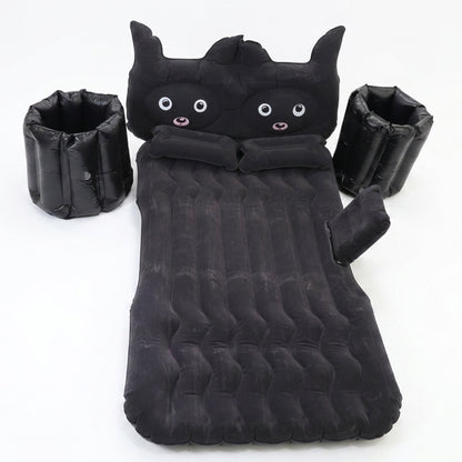 Cute Car Air Mattress Set With Black Cat Pillow For Comfortable Sleeping On The Go (1 Set)