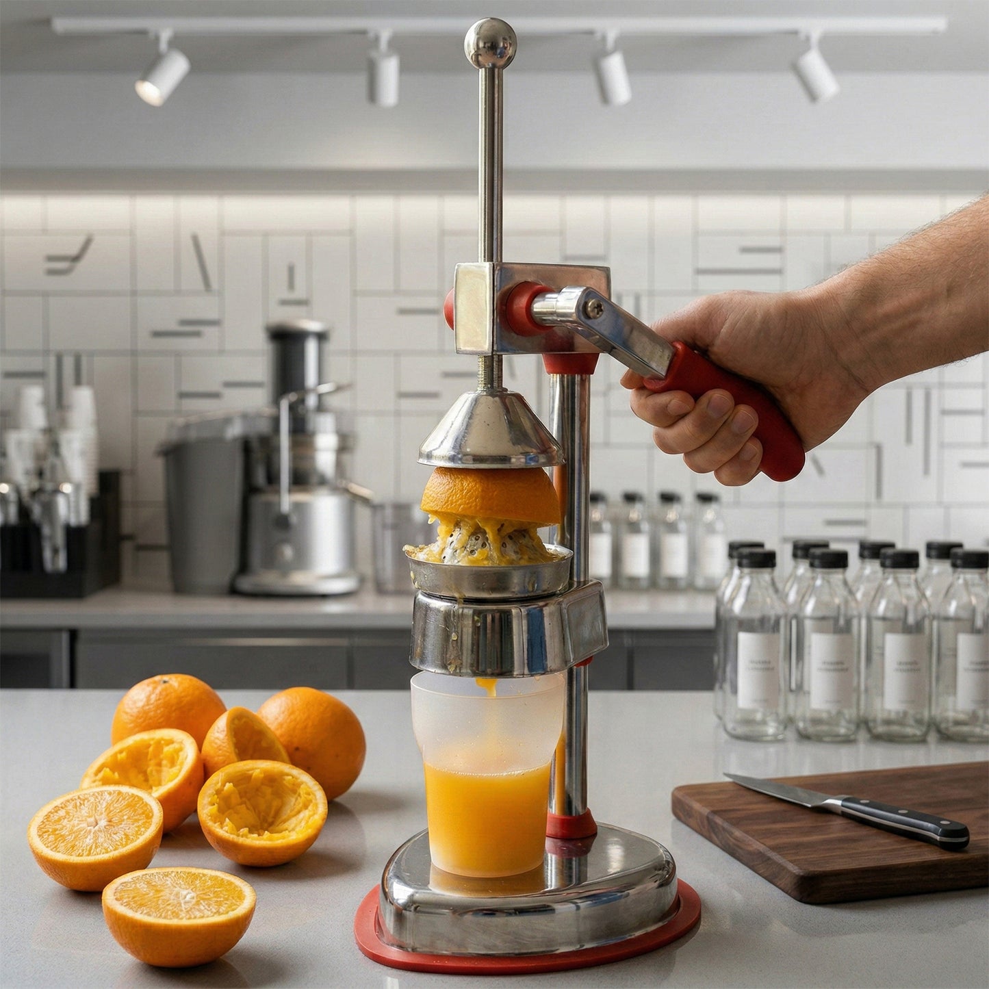 Heavy Duty Manual Hand Press Juicer Machine (1 Set)