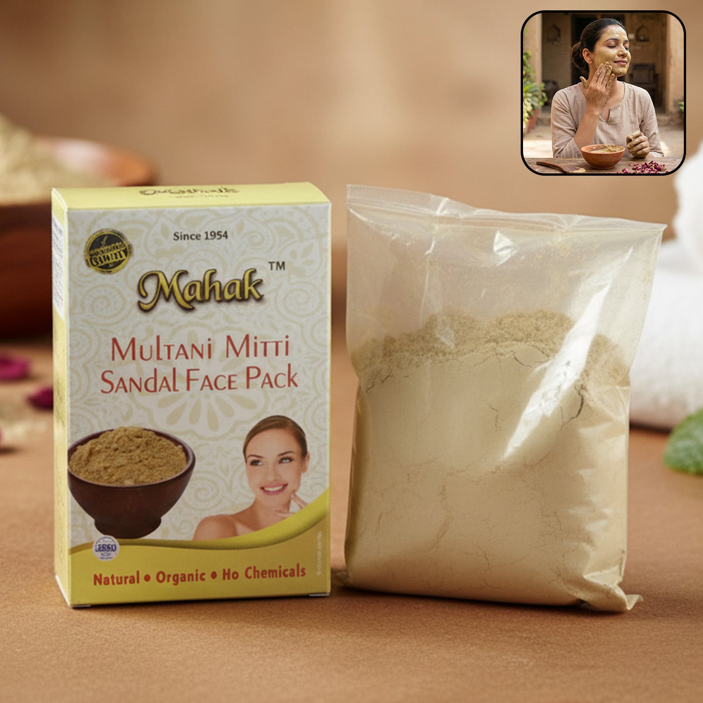 Herbal Multani Mitti And Sandal Face Pack  80 Gm