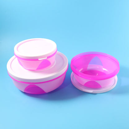 Apple Set Of 3 Plastic Storage Containers (1 Pc)
