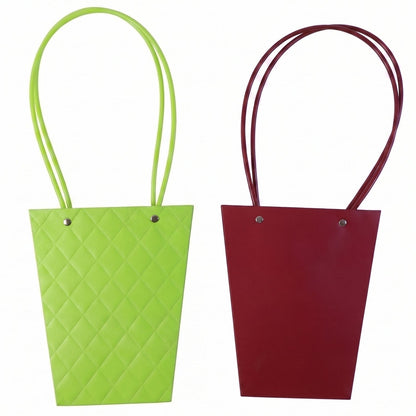 Stylish Foldable Flower Packaging Bag With Handle For Bouquet And Gifting (1 Pc)