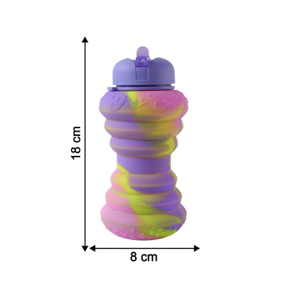 Silicone Style Collapsible Foldable Sports Water Bottle 600 Ml (1 Pc)