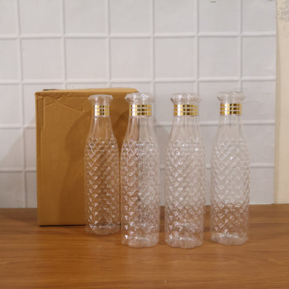 Premium Designer Transparent Water Bottle Set (6 Pc Set 1000 Ml Approx)