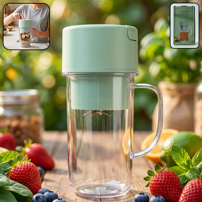 Portable Electric Juicer Mixer Grinder With Handle (1 Pc 340 Ml)