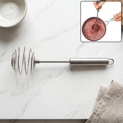 Stainless Steel Large Round Spring Whisk Egg Beater For Kitchen Cooking (1 Pc)