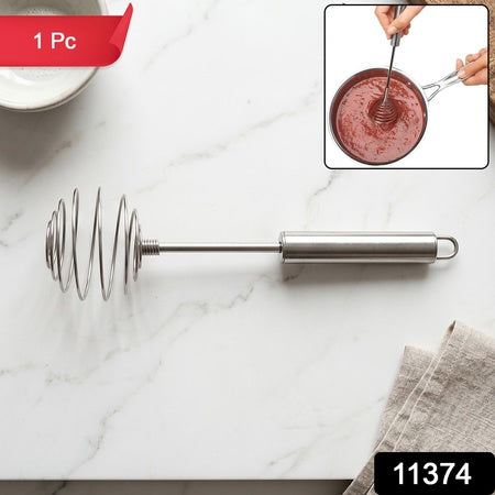 Stainless Steel Large Round Spring Whisk Egg Beater For Kitchen Cooking (1 Pc)
