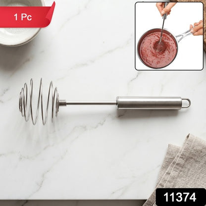 Stainless Steel Large Round Spring Whisk Egg Beater For Kitchen Cooking (1 Pc)