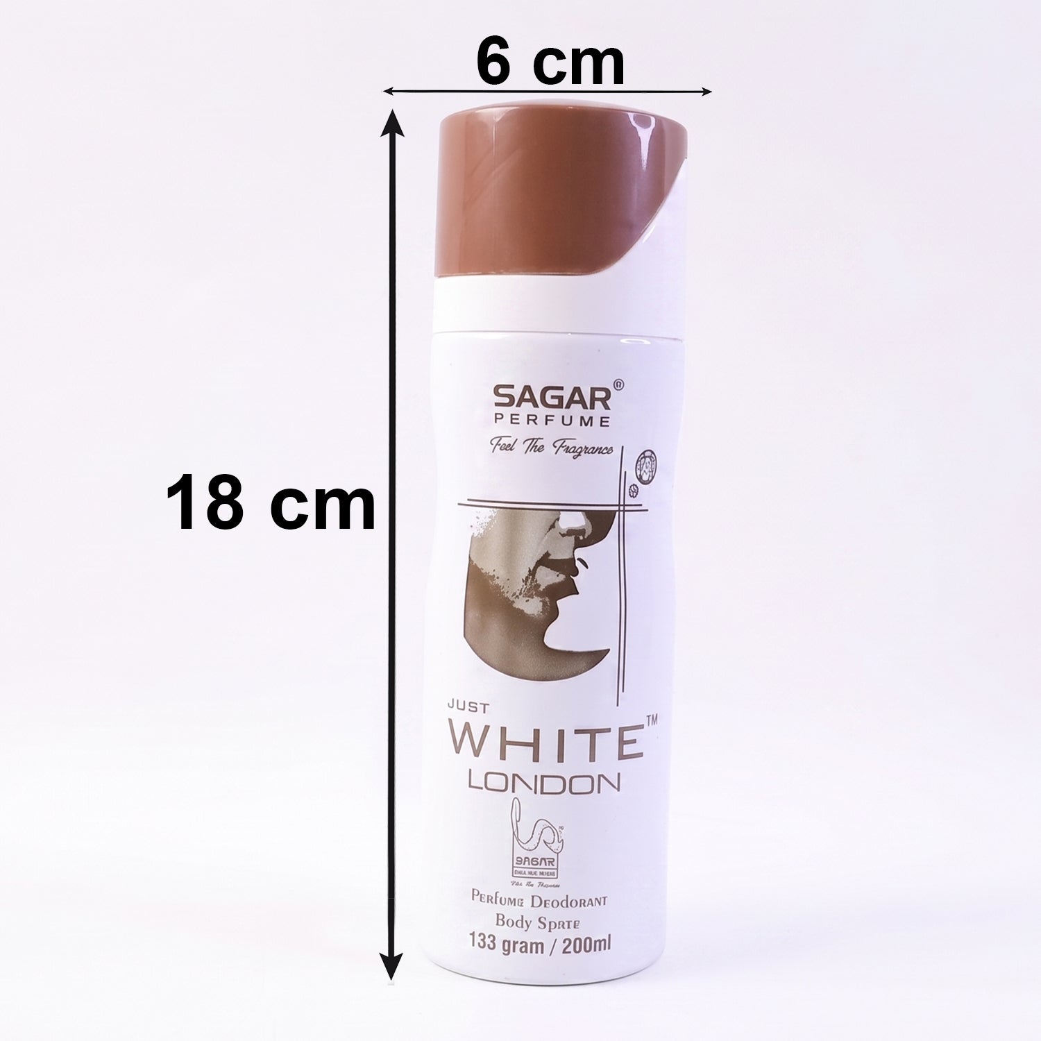 Sagar Just White London Perfume Body Spray Deodorant For Men (200 Ml)