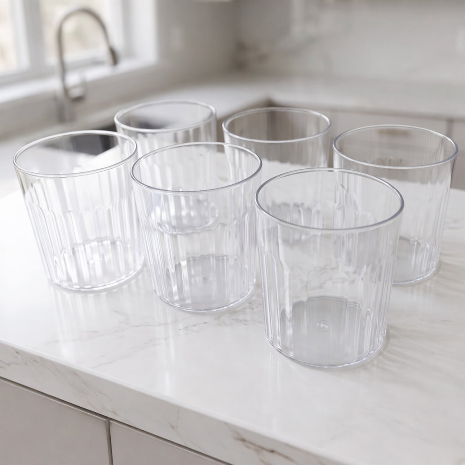 Premium Transparent Drinking Glass Set (6 Pc Set 300 Ml Approx)