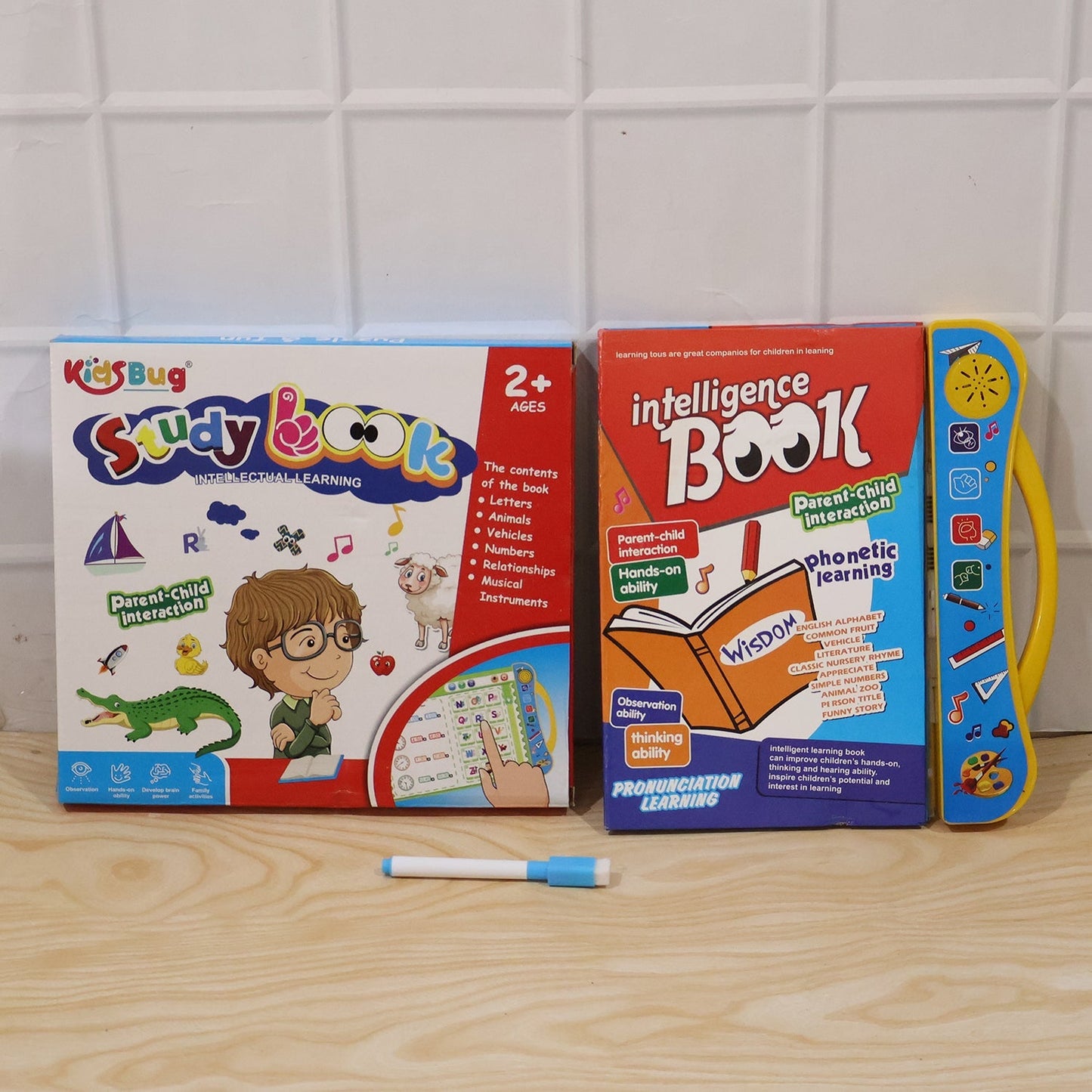 Kids Intelligence Learning Sound Book With Pen For Phonics And Numbers (1 Set)