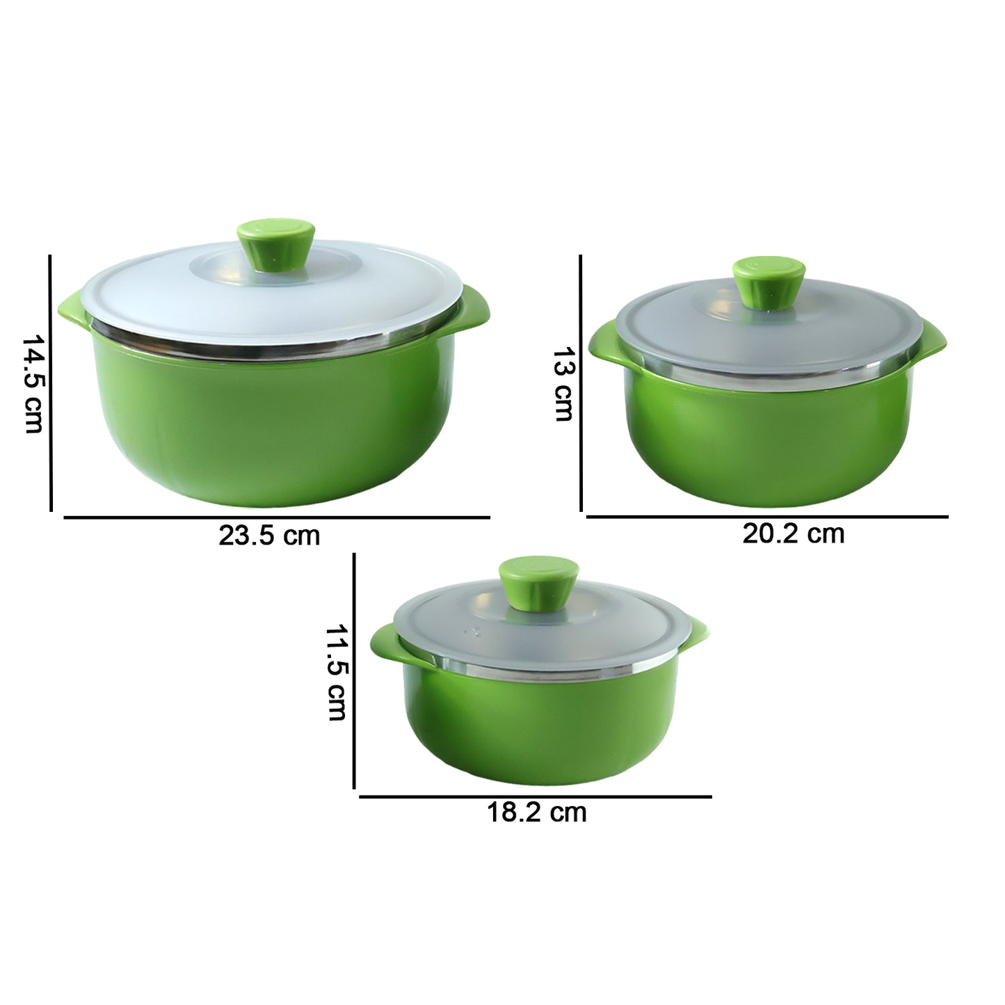 Signature Multipurpose Kitchen Serving Bowl (1000ml1400ml2200ml3 Pc Set)