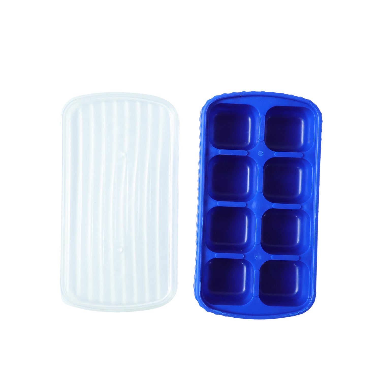 Multipurpose Square Ice Cube Tray With Lid (1 Pc 17x9 Cm 8 Grid)