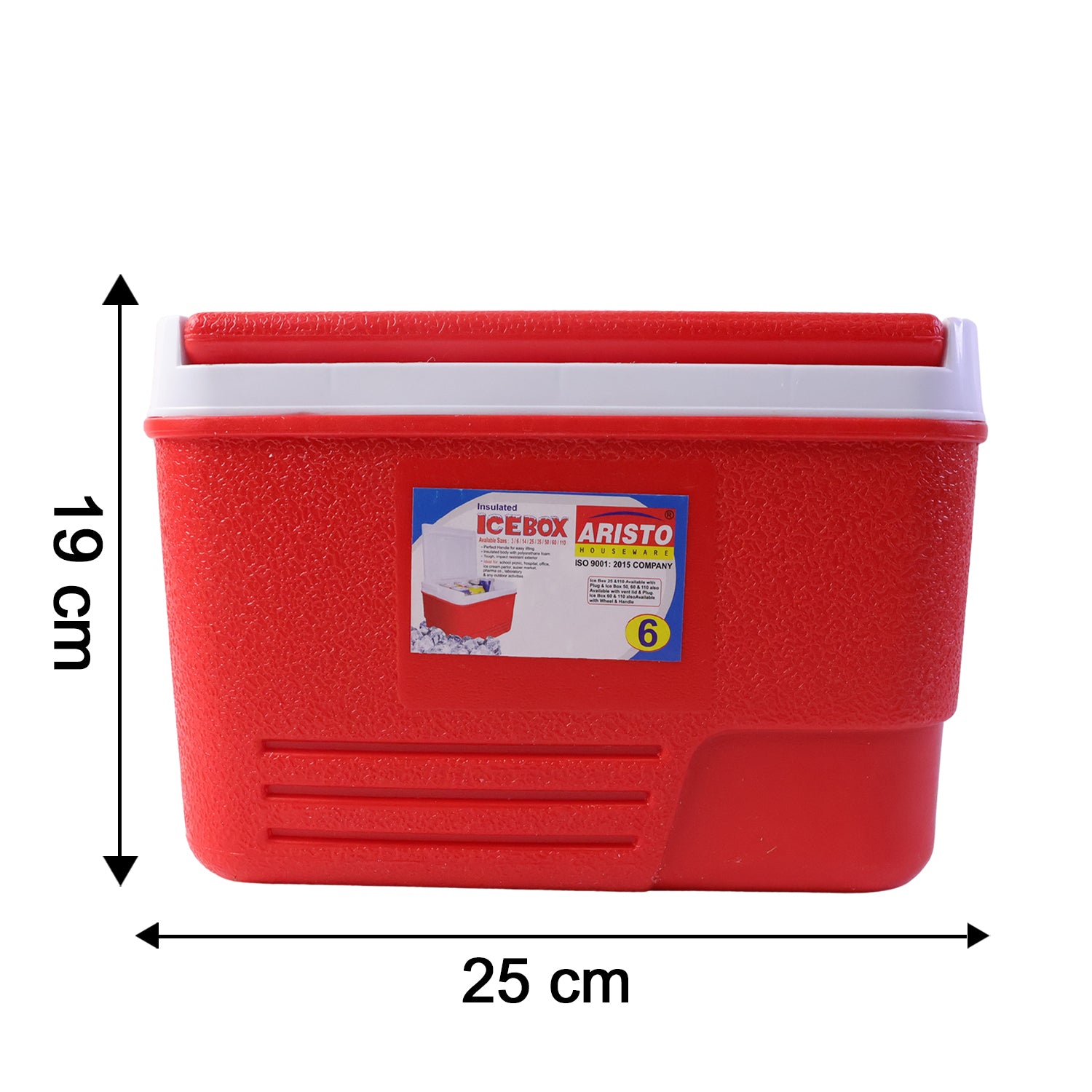 Heavy Duty Insulated Ice Box (1 Pc Red  6ltr)