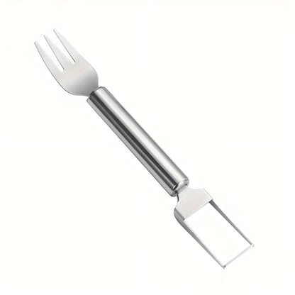 Stainless Steel 2 In 1 Watermelon Slicer Cutter With Fork Fruit Tool (1 Pc)
