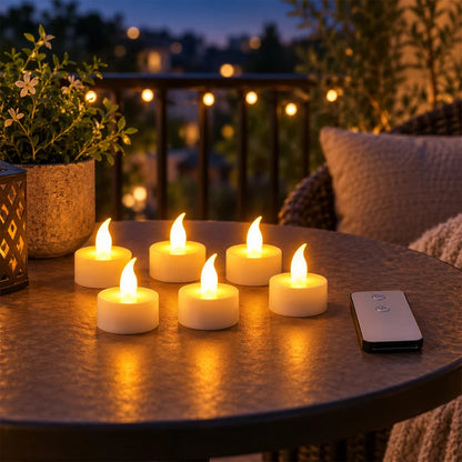 LED Flameless Candle Set – 6 Piece Warm Flickering Lights