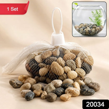 Natural River Pebbles Stones For Aquarium Vase Planter And Garden Decor (1 Set)