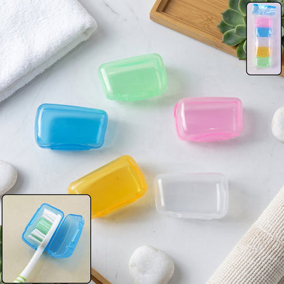 Toothbrush Head Cover Caps Anti Dust Travel Brush Protector (5 Pcs)