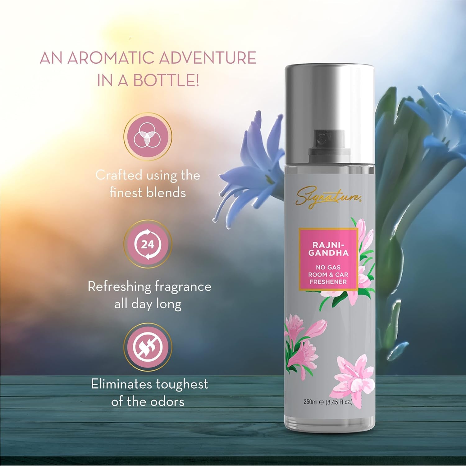 Signature Rajnigandha Room Amp Car Freshener Spray 250 Ml