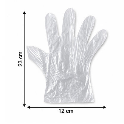 Disposable Small Plastic Gloves For Kitchen Food Handling And Cleaning Tasks (100 Pc)