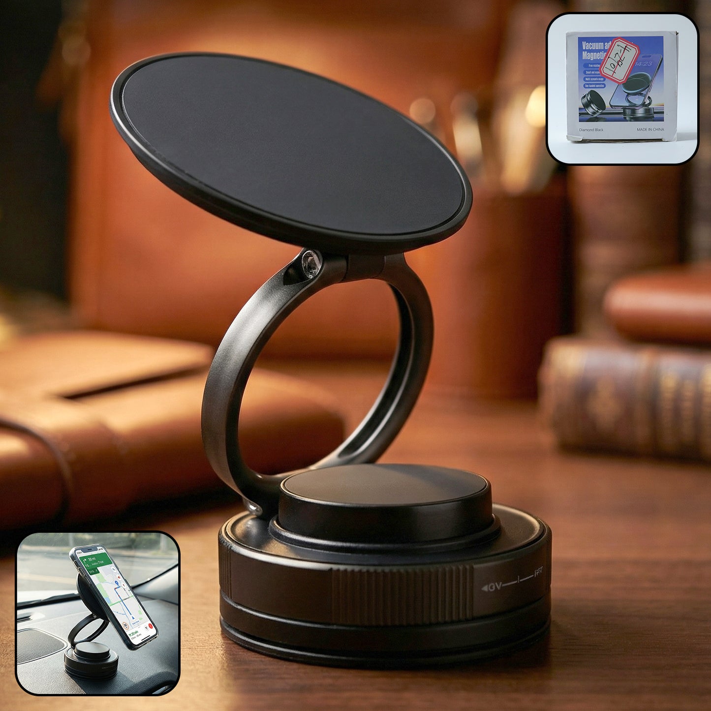 360 Rotatable Magnetic Mobile Phone Holder Stand (1 Pc)