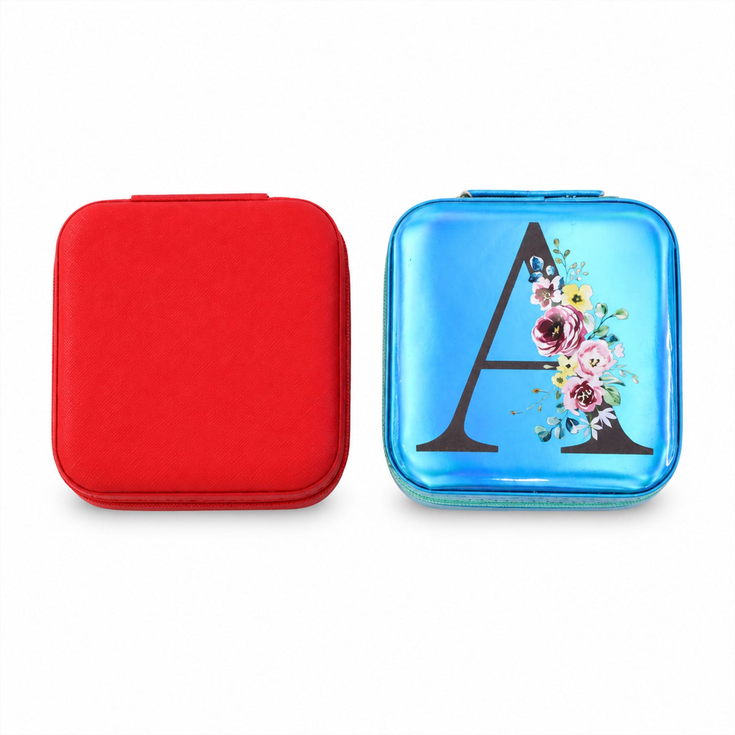 Mini Jewelry Organizer Box With Mirror For Rings And Earrings (1 Pc)
