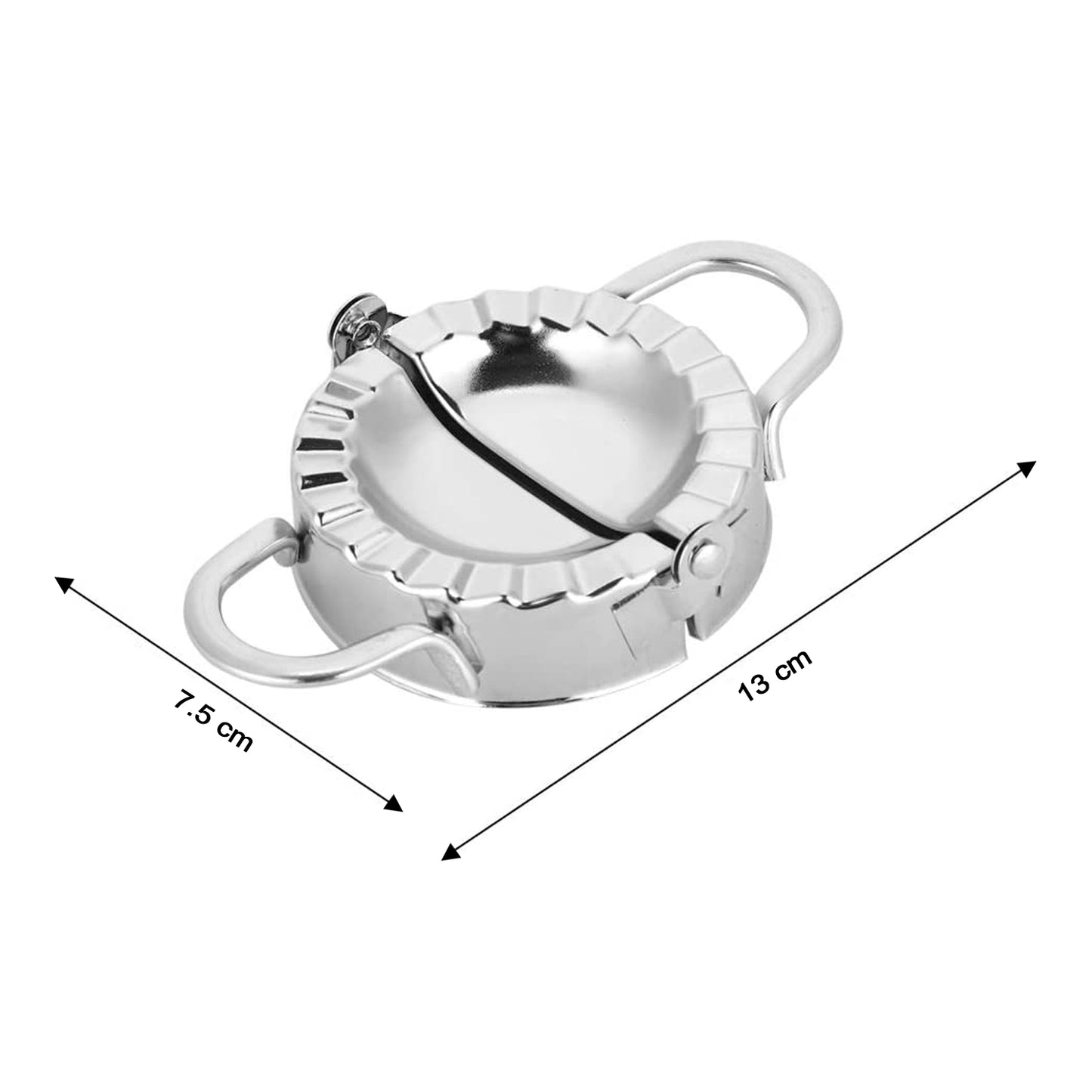 2219 Stainless Steel Dumpling Maker Dough Cutter Pie Mold Tool.