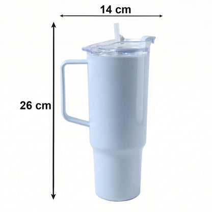 Large Capacity Travel Sipline Tumbler With Handle And Straw Lid (1800ml Approx)