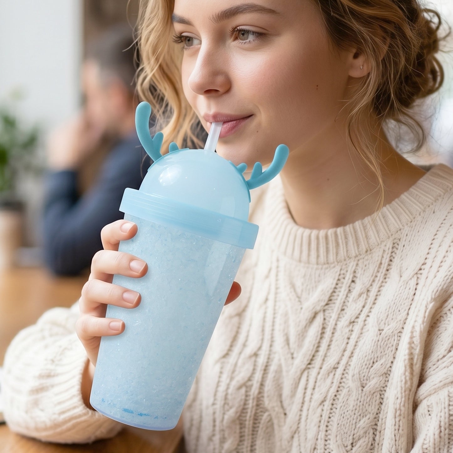 Stylish Swizzy Jelly Tumbler With Straw And Fun Lid (1 Pc 500ml)
