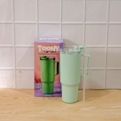Toony Tumbler 1800 Ml Plastic Travel Sipper With Handle Straw And Lid (1 Pc)