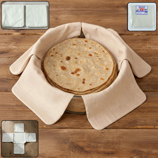 Multipurpose Cotton Roti Cloth Cover Round Roti Cover  (51 X 51 Cm Pack Of 2 )