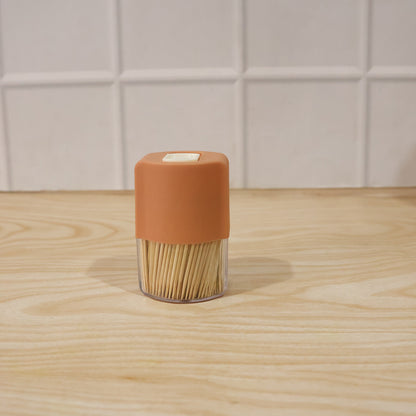Toothpick Dispenser Box Set Automatic Pop-up Holder For Dining Table (1 Set)