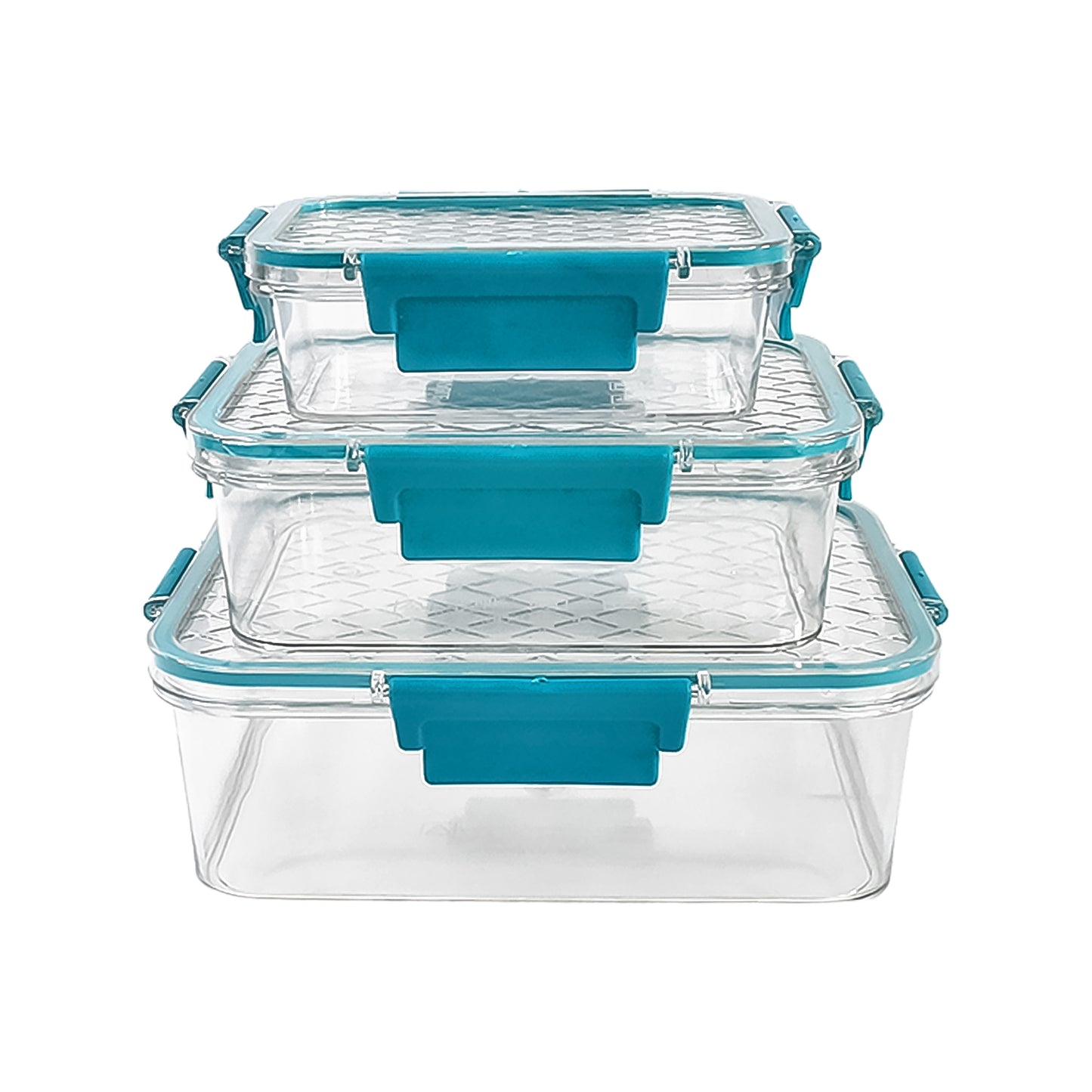 Multipurpose Plastic Containers  Lunch Boxes (3 Pcs Set  1500 750 350 Ml Approx)