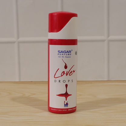 Sagar Love Drops Perfume Deodorant Body Spray Long Lasting (200 Ml)