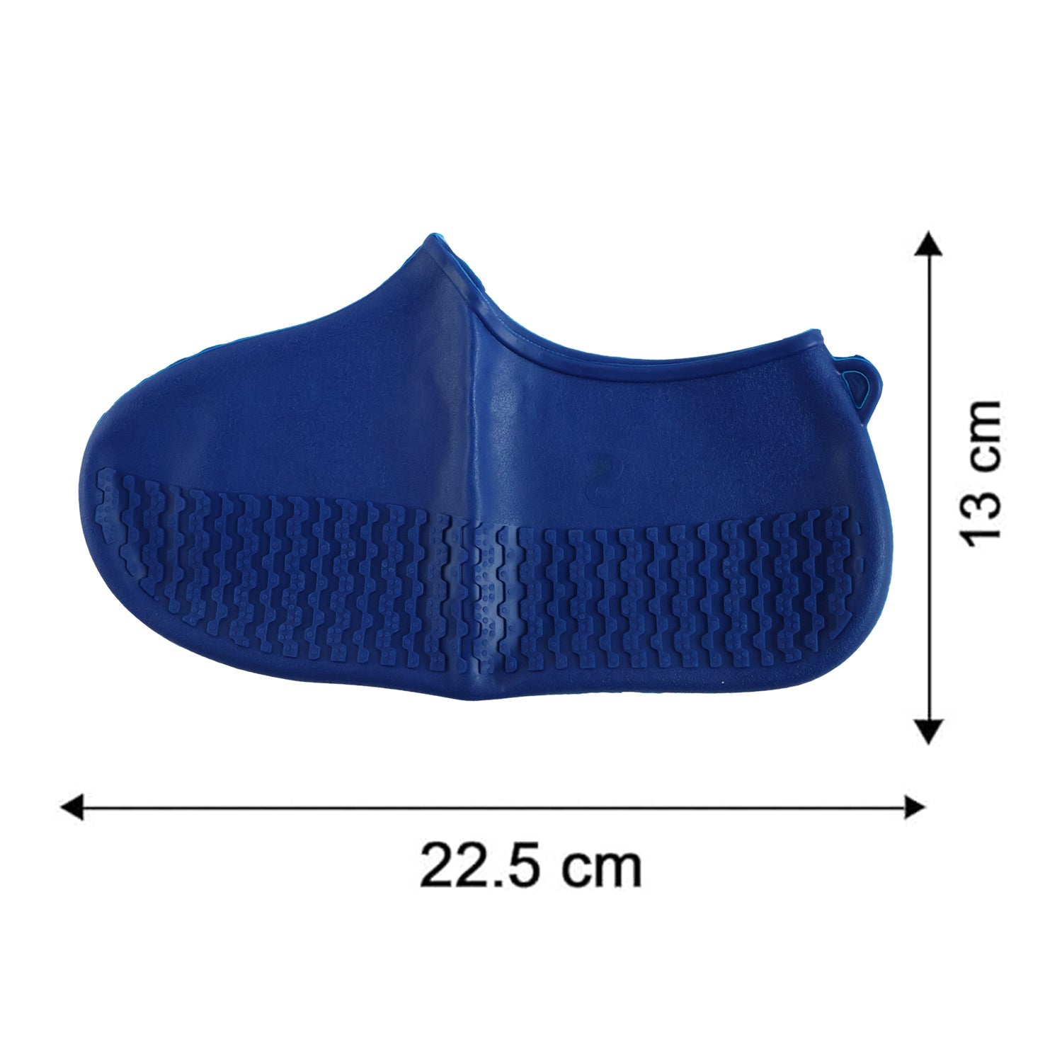 Reusable Waterproof Silicone Rain Shoe Cover Blue Small Non Slip (1 Pair)