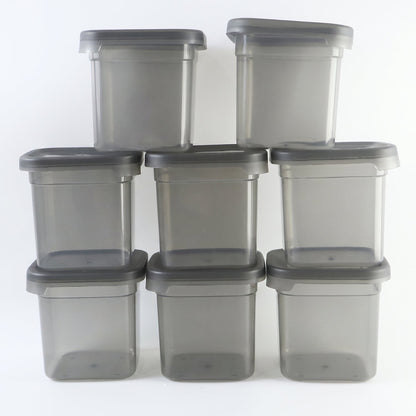 Plastic Food Storage Container Set 700ml Airtight Pantry Jars (8 Pc Set)
