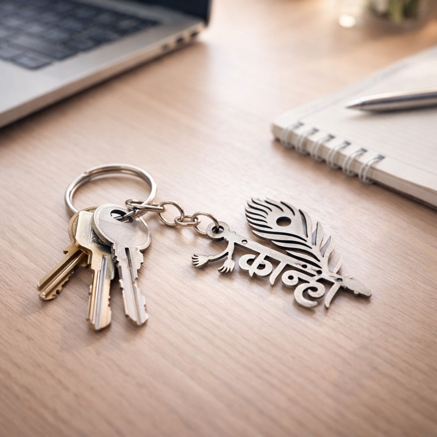Premium Metal Kanha Keychain 1 Pc