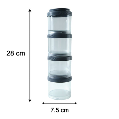 Multipurpose Multi Connecting Stackable Storage Container Set (4 Pc)