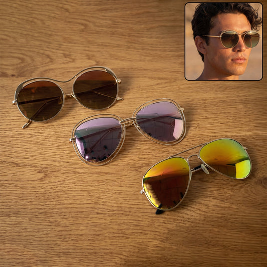 Stylish Fancy Mix Design Sunglasses For Men And Women Metal Frame (1 Pc)