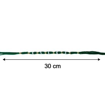 Traditional Green Pearl Beaded Rakhi (1 Pc Mix Color)