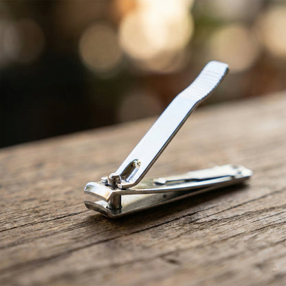 Stainless Steel Nail Clipper Set With Keychain Holder (2 Pc)