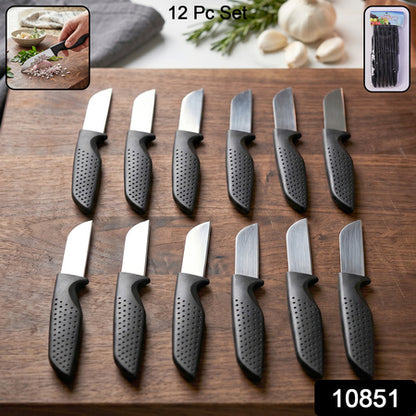 Kitchen Knife Set With Ergonomic Handles Stainless Steel Chef Knives (12 Pc)
