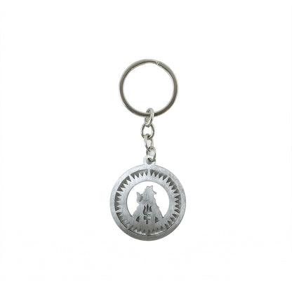 Premium Metal Round Mahakal Keychain 1 Pc