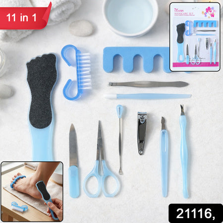 11 In 1 Manicure Pedicure Grooming Kit Nail Care Set (1 Set)