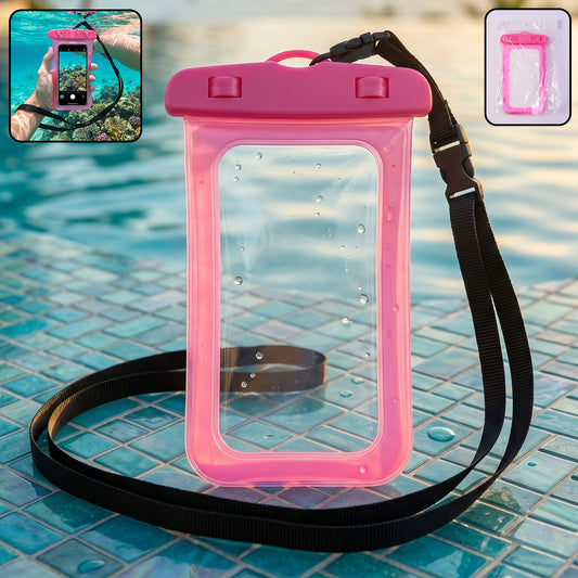 Waterproof Mobile Pouch Cover  1 Pc Universal Sealed Phone Case With Lanyard